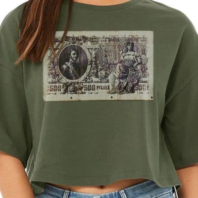Imperial Russian Rubles Cropped T-Shirt