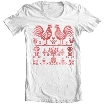 Red Rooster Ukrainian Embroidery T-shirt