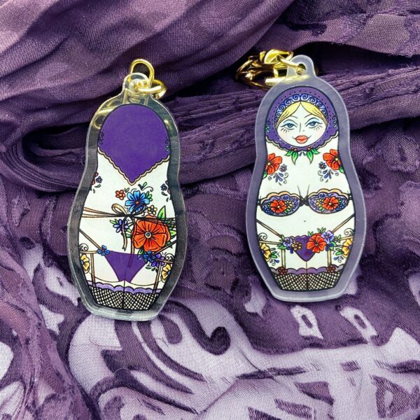 Sexy Matryoshka Keychain - Kurochka Gifts