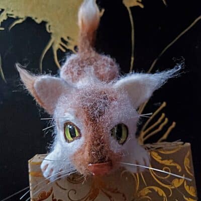 Adorable Felted Kitten
