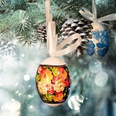 Unique Russian and Ukrainian Folk Art Christmas Ornaments
